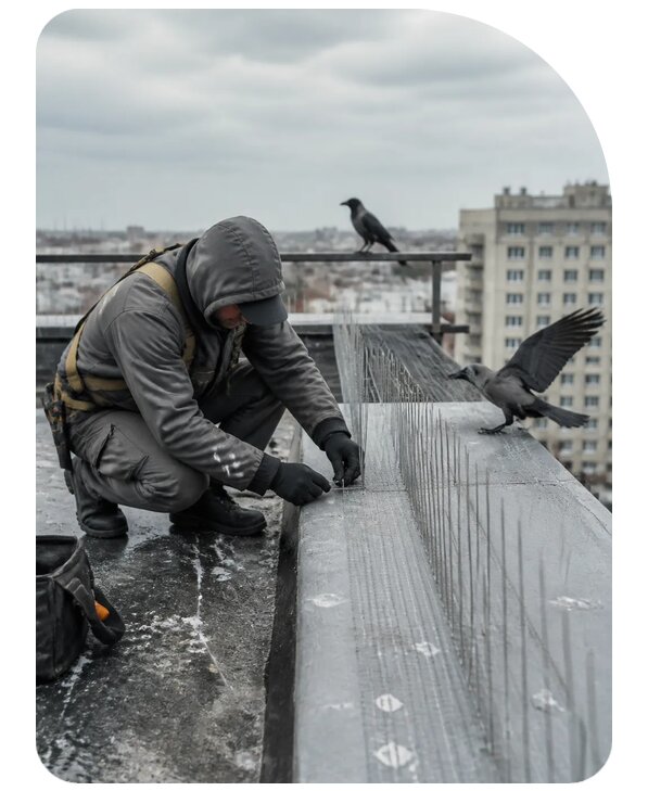 Защита от ворон под ключ в Северске по цене от 5198 р. | Сенат-Свк